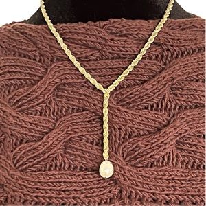 NEW Leeada Bryan Pearl Lariat Necklace